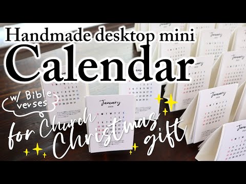 Handmade Desktop Mini Calendar✨ for Christmas Gift🎄🎁 ASMR, Paper craft sounds, Bible