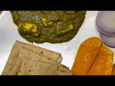 Aaj dinner me simple Palak paneer banaya #food #indianfood