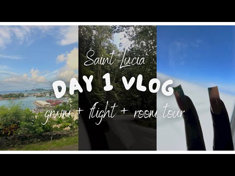 Holiday vlog to Saint Lucia🏝️☀️GRWM + flight + room tour  #holiday #holidayvlog #trending #summer