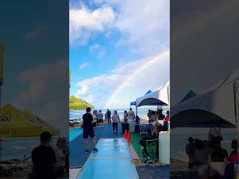 #ハワイ #ワイキキビーチ  #虹 #ハワイ好きな人と繋がりたい #hawaii #accessurf #rainbow #aloha 🤙ハンディキャップのためのサーフィン大会開催中