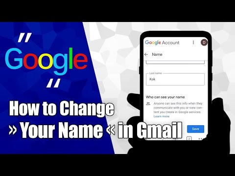 How to change your gmail/google account name