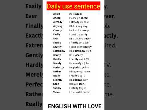 DAILY USE ENGLISH SENTENCES