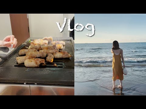 Vlog｜韓國烤肉🥓、多次回訪的多愛家早餐、淺水灣踏水🌊、河堤Ubike、Mo-Mo-Paradise壽喜燒內用｜梨子上的ya子🍐🌿