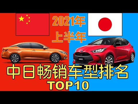 2021年上半期日中両国人気車種TOP10