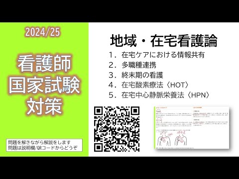 2024/25 看護師国家試験対策・地域・在宅看護論