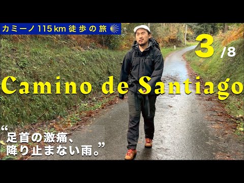 【カミーノを歩く！】🇪🇸スペイン・サンティアゴ巡礼。足首の痛みと雨で、全然前に進めない・・・【世界一周】Day205