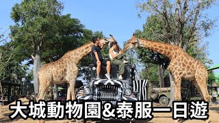 KKday一日遊｜大城最新動物互動園區Sriayuthaya Lion Park＆泰服古廟之旅