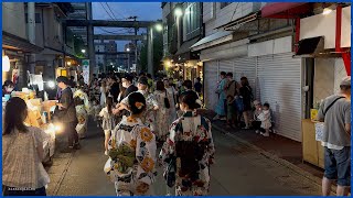 Japan Walk - 盛岡さんさ踊りを歩く。 Walking in Morioka Sansa Odori Festival. 4K HDR 60fps