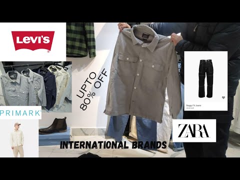 High End Luxury International Brands 100% Original Clothes Zara H&M RL Shacket Cargo Jeans