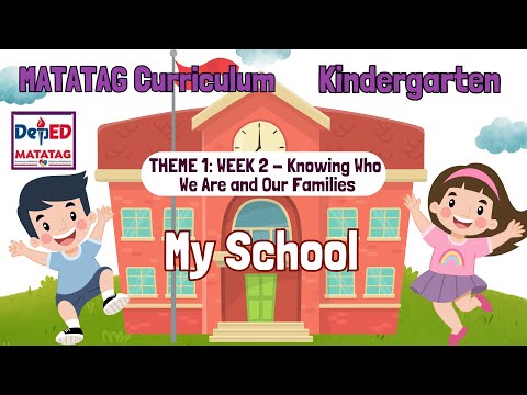 THEME 1: WEEK 2 /KINDERGARTEN MATATAG CURRICULUM / KNOWING WHO WE ARE AND OUR FAMILIES /MY SCHOOL