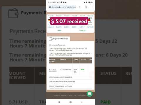 Timebucks withdrawal first time /Timebucks is a easy earning website and easy payments.. paid