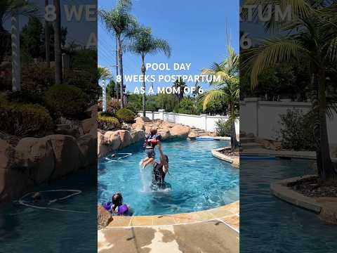 Pool day as a mom of 6