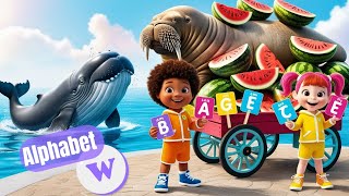 Alphabet " W " | Day 23  ABC Song  Alphabet Phonic | Kindergarten educational video Kids learning