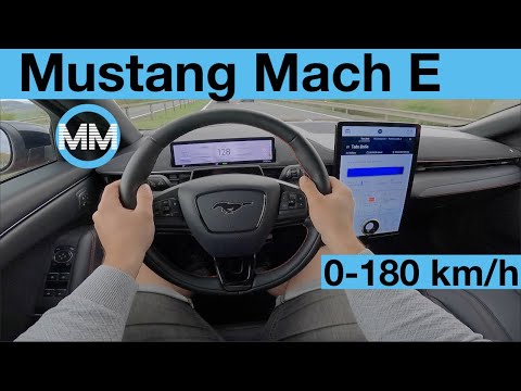 Ford Mustang Mach E AWD (351 PS) POV Test Drive + Acceleration 0-180 km/h