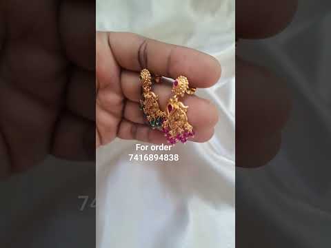 #offers#watsapp7416894838 #beadsearrings  #onegramgoldjewellery #earringscollection #earringsdesign