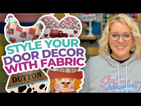 How to Incorporate Fabric into Your DIY Door Hanger Designs