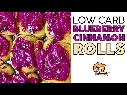 Low Carb BLUEBERRY CINNAMON ROLLS 🫐 The BEST Keto Cinnamon Roll Recipe!