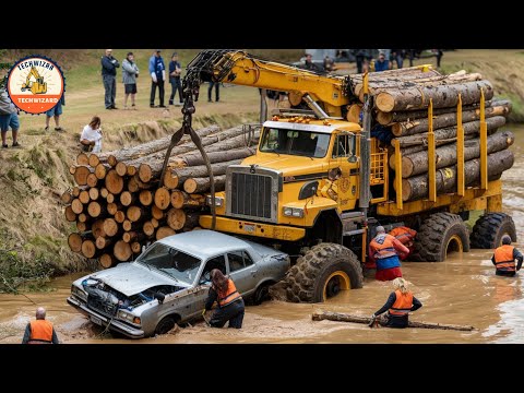 World's Biggest Logging Truck in Action, Incredible Heavy Equipment Machines #21