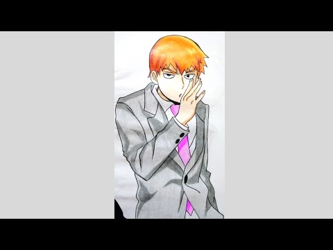 Drawing Reigen from Mob Psycho #shorts #short #artsyfam #art #anime #trending #viral #reigen #mob