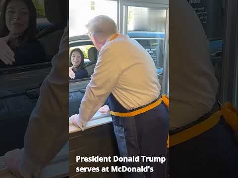 President Donald Trump serves at McDonald's  #inspiration #motivation #lifelessions  #facts