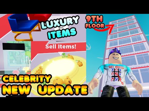 NEW CELEBRITY UPDATE ON MY RESTAURANT! SELL ITEMS! NEW LUXURY FURNITURE! 9TH FLOOR! (Roblox)