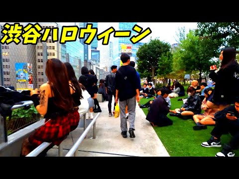 【4K60】ハロウィーンの渋谷駅周辺を散歩！東京都渋谷区(Japan Walking around Shibuya Station)