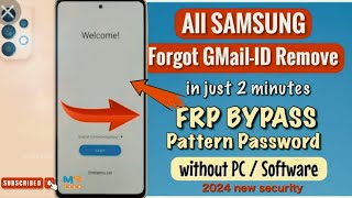 All Samsung FRP Bypass 2024|Samsung Google Lock Remove Android 10/11/12/13/14/15 New Method No *#0*#