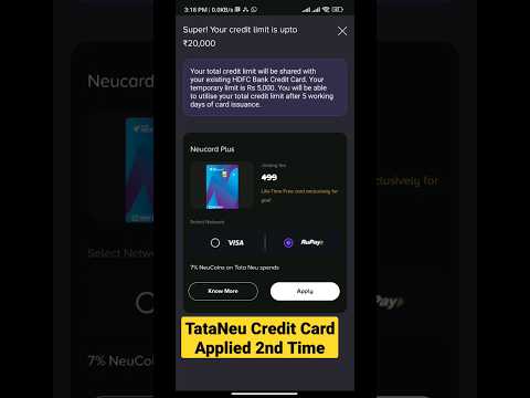 TataNeu Credit Card Applied 2nd Time ।। This Time Offered Lifetime Free #techadda #shorts #tataneu