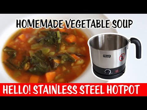 Cooking Homemade Vegetable Soup In A HotPot