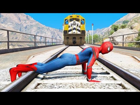 GTA 5 Epic Ragdolls RED SPİDERMAN, HULK, SHREK, COLORS MINIONS, KERMİT, SLENDERMAN, SUPERMAN, CARS