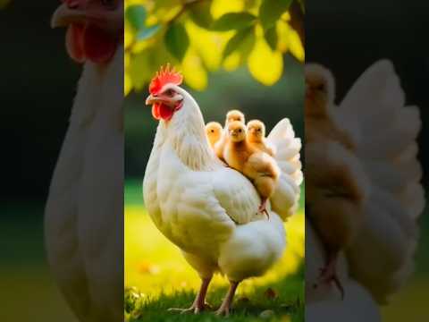 So Wonderful White Hens, Funny Video #birds #wildlife #shorts #trending