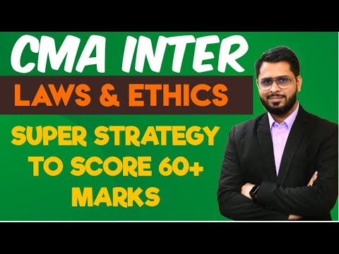 Laws & Ethics Revision Strategy | CMA Inter | Paper- 5 | Kunjay Sir | Dec 2024 Term #cmainter