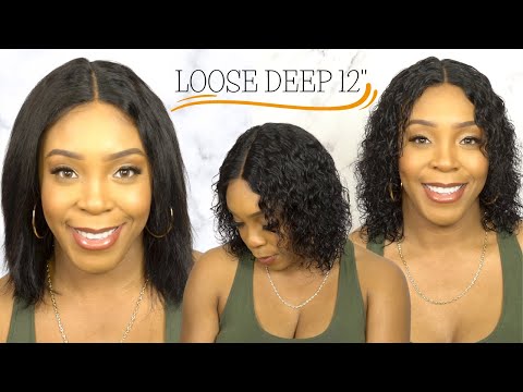 Mayde Beauty IT Girl 100% Human Hair Wet & Wavy HD Lace Front Wig - WW LOOSE DEEP 12 --/WIGTYPES.COM