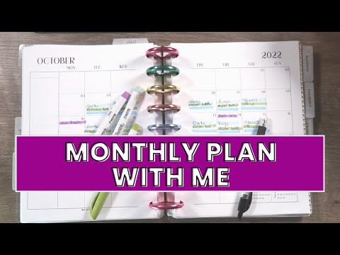 OCTOBER PLAN WITH ME | Monthly Plan With Me | How To Use A Planner | How To get Organized