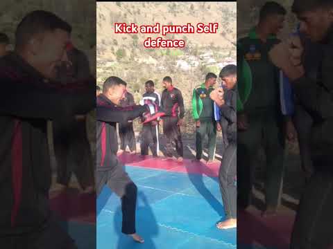 Kick and punch Self defence | Kick army self defence | punch Self defence with commando #army #kick