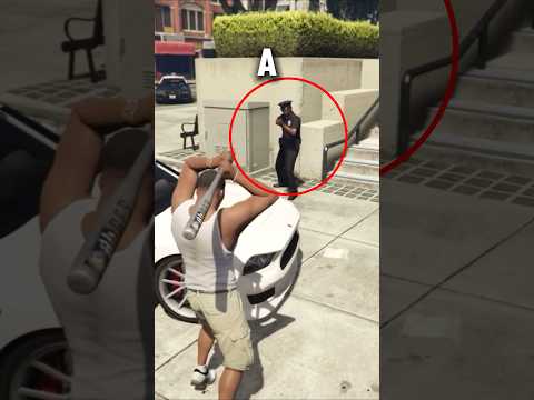 Breaking a car infront of cops in GTA games!! #shorts #grandtheftauto #gta