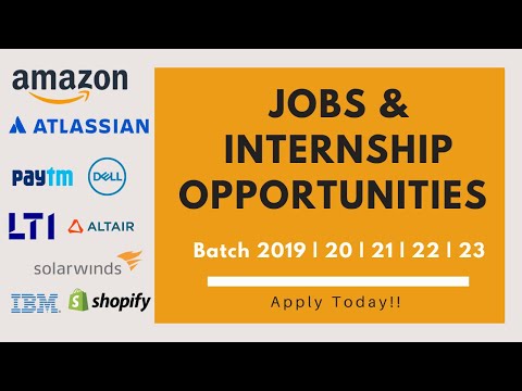 Jobs & Internship Opportunities | Batch 2019 | 20 | 21 | 22 | 23 | Apply Now!!