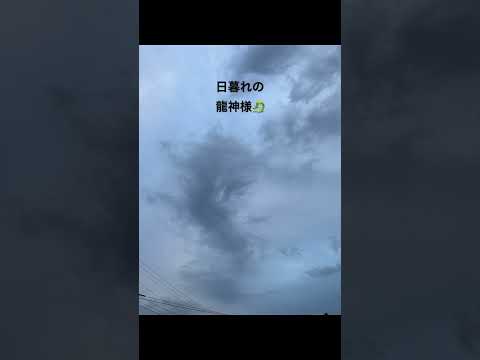 暮れなずむ空に龍神様🐲#shorts #short #龍神様 #龍神雲