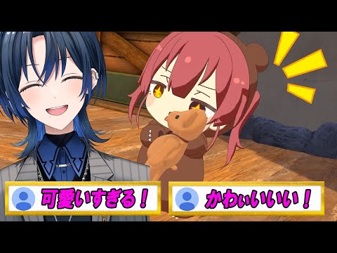 【癒し系】VRChatで出会ったクマリンちゃんと遊ぶ青くん【ホロライブ切り抜き/火威青/宝鐘マリン】