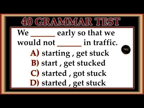 40 Test - English | Present Past & Future - All 12 Tenses Quiz in English | No.1 Quality English