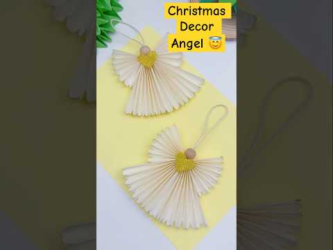 Beautiful Christmas Craft Ideas (Paper Angel 😇) #shorts #art #craft #christmas #angel #decoration