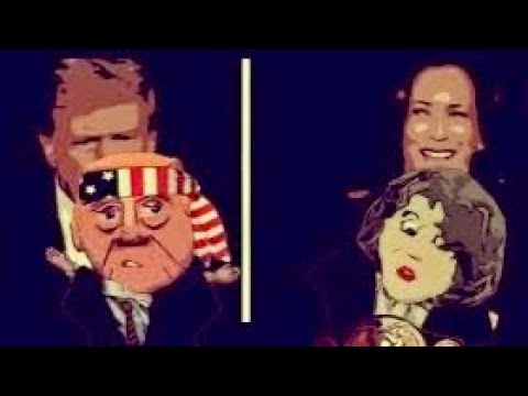 Born to run and hide starring Donald Trump and Kamala Harris