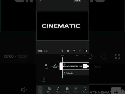 Cinematic Text Intro Tutorial Capcut Part  12 #capcut #shorts