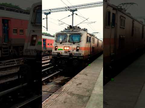 Beautiful Wap7 Platform Entry#uniquetrainengines#viralvideo#trending#wap7#shortvideo#passengertrain