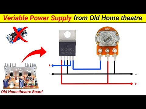 How to make a veriable power supply from old Hometheatre circuit | TDA2030 ic Veriable Power Supply