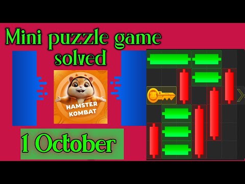 1 October Mini Game Puzzle Solved Hamster Kombat How to Solve Mini Game Puzzle In Hamster Kombat👍