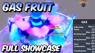 NEW Gas Fruit FULL SHOWCASE! | Blox Fruits Gas Fruit Full Showcase & Review