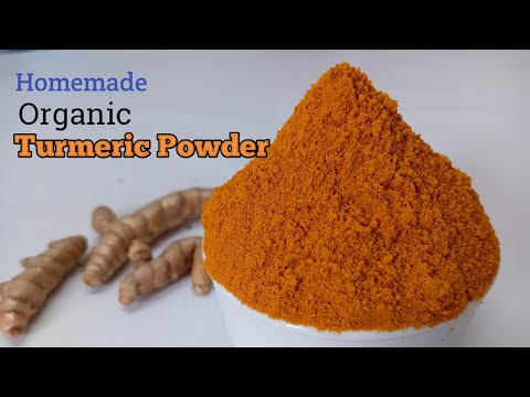 Organic turmeric powder preparation at home || Turmeric powder form fresh turmeric rhizomes