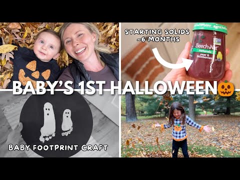 Mom of 2 Weekend (Tips for Starting Solids, Baby Feet Craft, & Halloween Fun🎃)