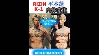 【RIZIN】平本蓮🇯🇵 肉体変化 フィジカル 筋トレ REN HIRAMOTO